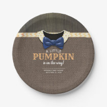 A Little Pumpkin is on the Way Baby Shower Paper Plates