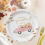A Little Pumpkin Is On The Way Baby Shower Paper Plates<br><div class="desc">Check out this charming fall-themed design showcasing a vintage truck carrying pumpkins and autumn leaves. Don't forget to explore the collection for complementary items like enclosure cards, games, and party supplies. If you need help with customization or have any special requests, feel free to reach out to me before making...</div>