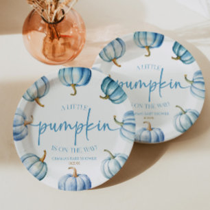 A Little Pumpkin Is On The Way! Baby Shower Paper Plates