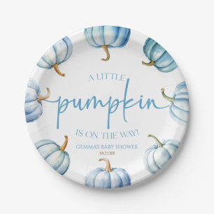A Little Pumpkin Is On The Way! Baby Shower Paper Plates