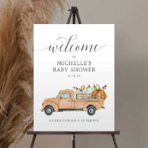 A Little Pumpkin is on the Way Baby Shower Sign