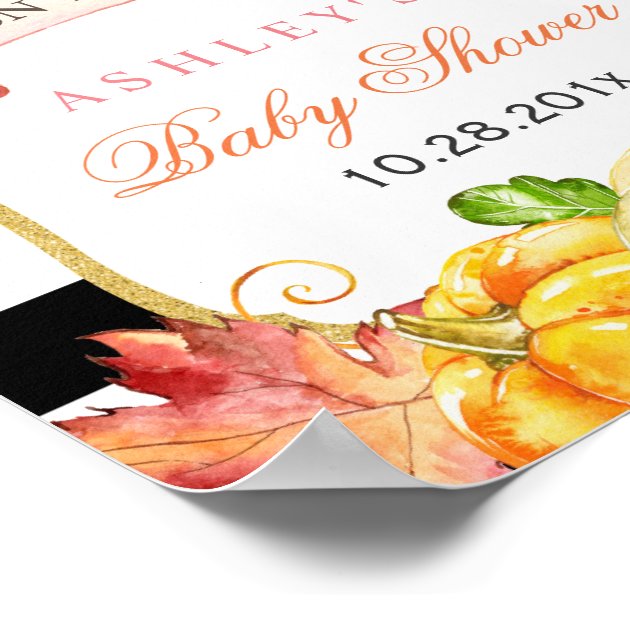 A Little Pumpkin Is On The Way | Baby Shower Sign