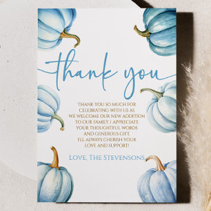 A Little Pumpkin Is On The Way! Baby Shower Thank You Card
