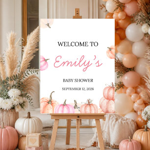 A Little Pumpkin Is on the Way Baby Shower Welcome Foam Board