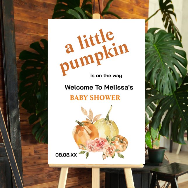 A little pumpkin is on the way baby shower welcome foam board (Creator Uploaded)