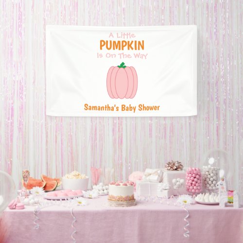 A Little Pumpkin Is On The Way Banner