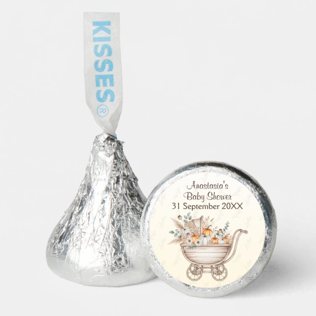 A Little Pumpkin Is On The Way Boho Baby Shower  Hershey®'s Kisses® (Front)