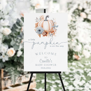 A Little Pumpkin Is On The Way Boy Baby Shower Foam Board