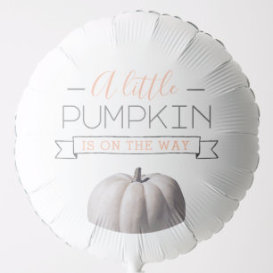 A Little Pumpkin Is On The Way Buffalo Plaid Balloon