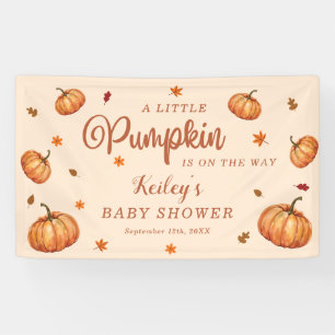 A little Pumpkin is on the way Fall Baby Shower Banner