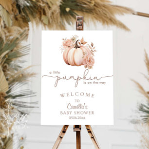 A Little Pumpkin Is On The Way Fall Baby Shower Foam Board