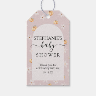 A Little Pumpkin Is On The Way Fall Baby Shower Gift Tags