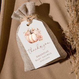 A Little Pumpkin Is On The Way Fall Baby Shower Gift Tags
