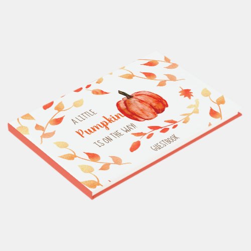 A little pumpkin is on the way Fall Baby Shower Guest Book