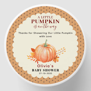 a Little Pumpkin Is on The Way Fall Baby Shower Mini Candle Favors