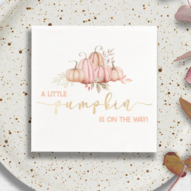 A Little Pumpkin Is On The Way! Fall Baby Shower N Napkins (Creator Uploaded)