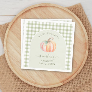 A Little Pumpkin is On The Way Fall Baby Shower Napkins