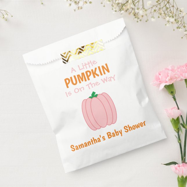 A Little Pumpkin Is On The Way Favor Bag (Sealed)