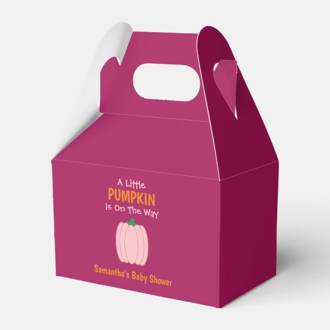 A Little Pumpkin Is On The Way Favor Boxes (Front Side)