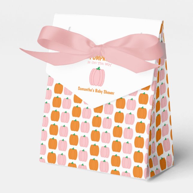 A Little Pumpkin Is On The Way Favor Boxes (Front Side)