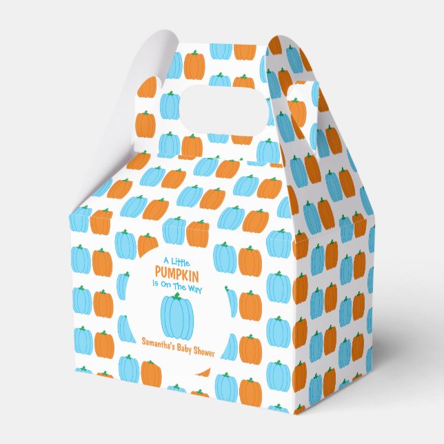 A Little Pumpkin Is On The Way Favor Boxes (Front Side)