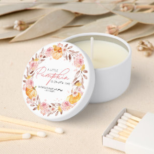 A Little Pumpkin Is On The Way Favor Thank You Mini Candle Favors