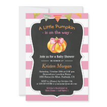 A Little Pumpkin is on the Way Girl Baby Shower Invitation