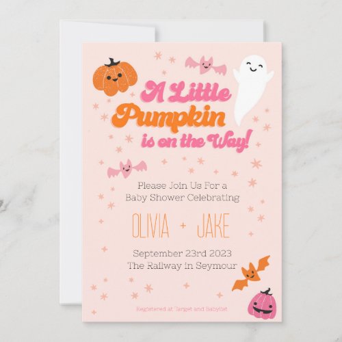 A Little Pumpkin is on The Way Invitation