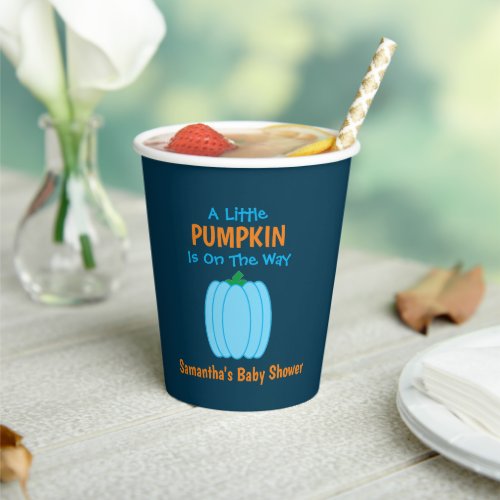 A Little Pumpkin Is On The Way Paper Cups