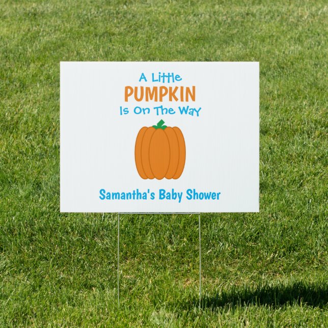 A Little Pumpkin Is On The Way Sign (Insitu)