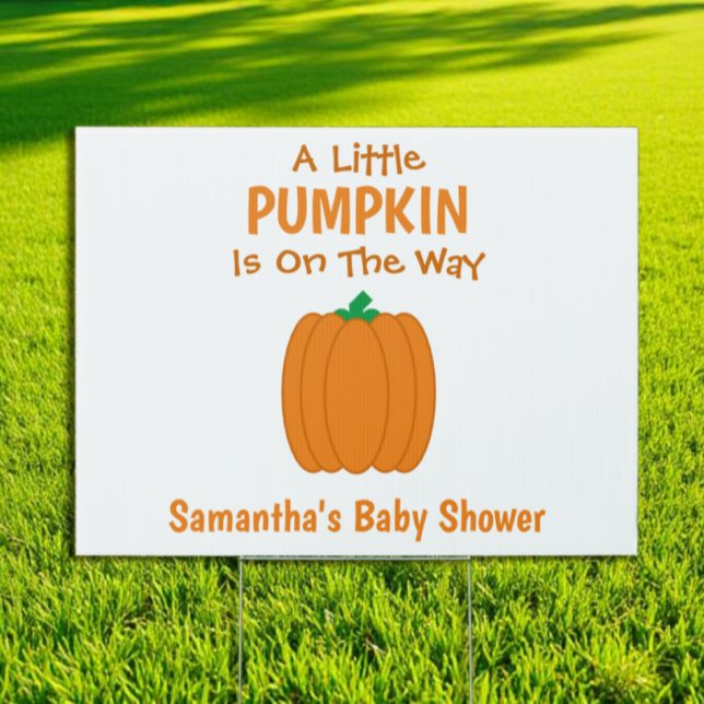 A Little Pumpkin Is On The Way Sign (Creator Uploaded)