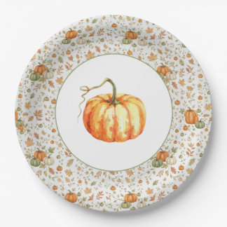 A Little Pumpkin is ONE Paper Plates