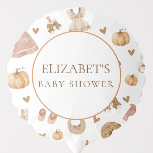 A Little Pumpkin On Her Way, Fall Boho Baby Shower Balloon