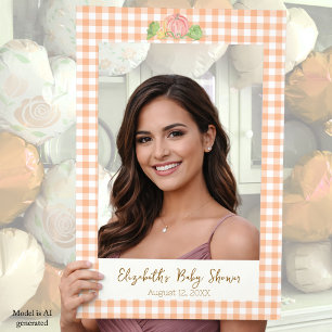 A Little Pumpkin On The Way Baby Shower Selfie Frame