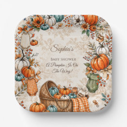 A Little Pumpkin Paper Plates