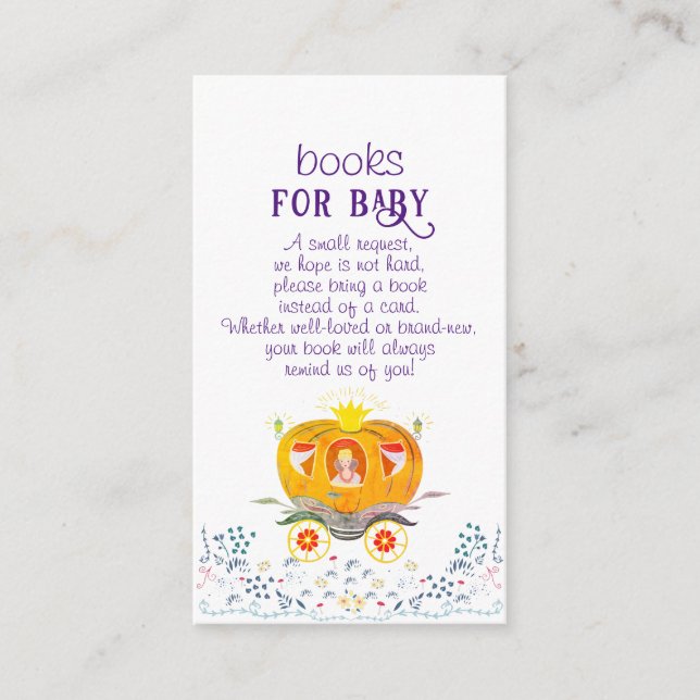 A Little Pumpkin Princess Wildflower Baby Shower Enclosure Card (Front)