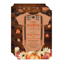 A Little Pumpkin Rustic Baby Shower Invitation
