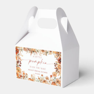 A Little Pumpkin Rustic Floral Baby Shower Favor Boxes