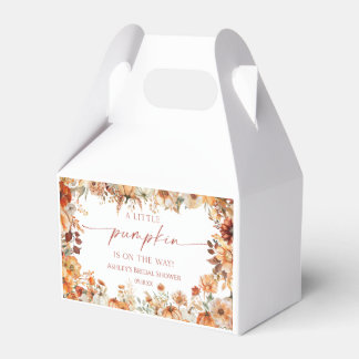 A Little Pumpkin Rustic Floral Baby Shower Favor Boxes