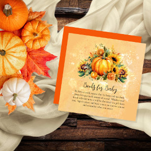 A Little Pumpkin Sunflowers Books for Baby Enclosure Card