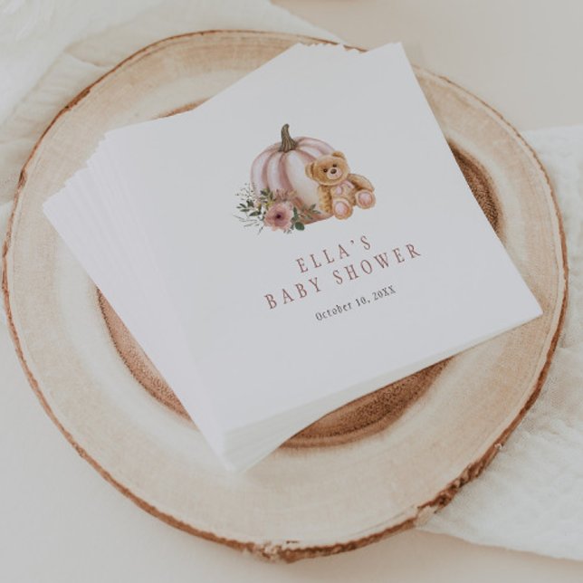 A Little Pumpkin Teddy Bear Napkins (Creator Uploaded)