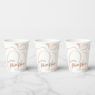 A little Pumpkin Terracotta Boho Baby Shower Paper Cups