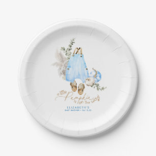 A Little Pumpkins Is On The Way - Fall Baby Shower Paper Plates