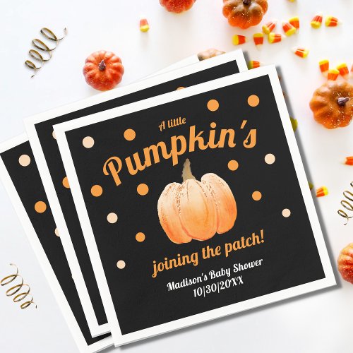 A Little Pumpkins Joining the Patch Baby Shower Napkins