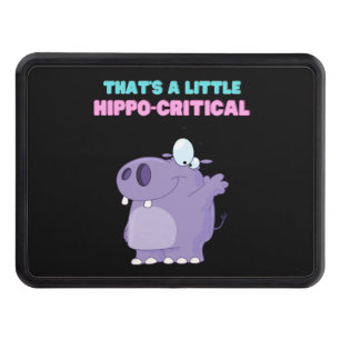 A Little Purple Hippo Critical Funny Hippopotamus Hitch Cover