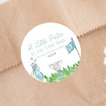 A Little Putter Blue Golf Baby Shower Classic Round Sticker<br><div class="desc">These are A Little Putter Blue Golf Baby Shower Party Favor Stickers!</div>