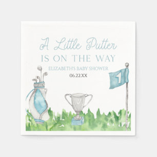 A Little Putter Blue Golf Baby Shower Napkins