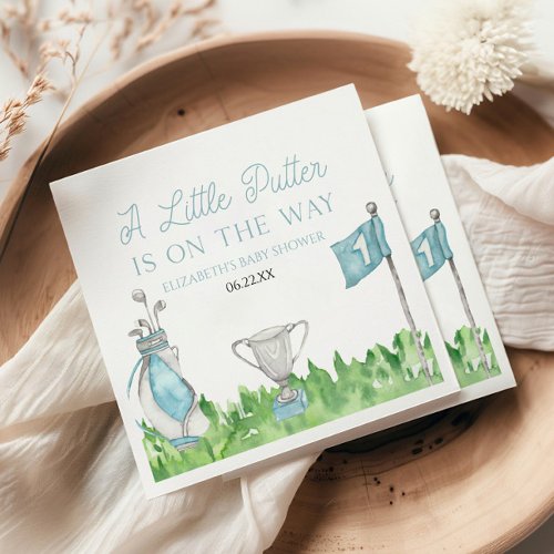A Little Putter Blue Golf Baby Shower