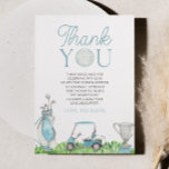 A Little Putter Blue Golf Baby Shower Thank You Card<br><div class="desc">This is a A Little Putter Blue Golf Baby Shower Thank You Card!</div>