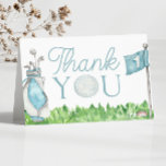 A Little Putter Blue Golf Baby Shower Thank You Card<br><div class="desc">This is a A Little Putter Blue Golf Baby Shower Thank You Card!</div>